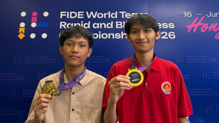 IM Nayaka Budhidharma dan Arjuna Satria Pamungkas Raih Medali Emas Best Board di FIDE World Rapid & Blitz Chess Championship 2026