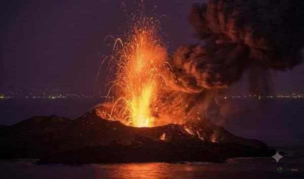 Saksikan Anak Krakatau Semburkan Lava Pijar, Rombongan Pemancing Jakarta Langsung Tinggalkan Laut