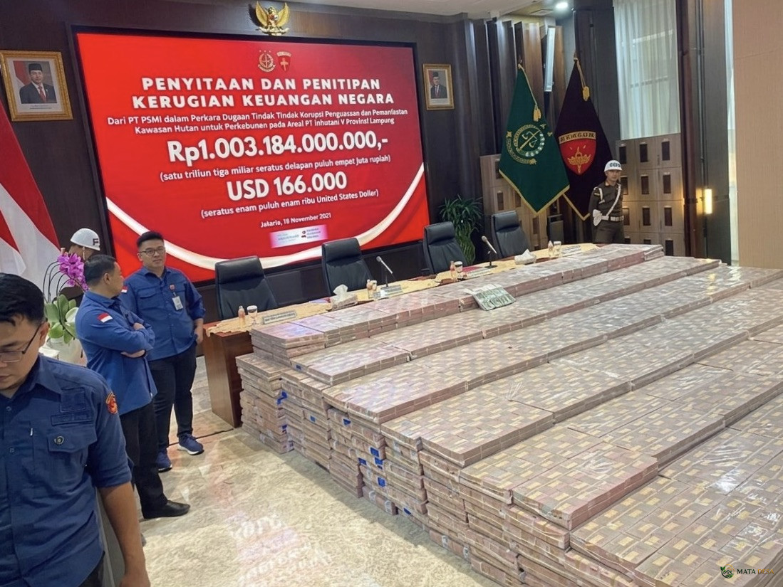 Kejagung Sita Rp1 Triliun Lebih dan US$166 Ribu dalam Kasus Korupsi Kawasan Hutan Lampung